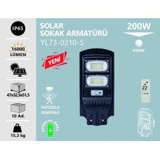 200W SOLAR SOKAK ARMATÜRÜ BEYAZ